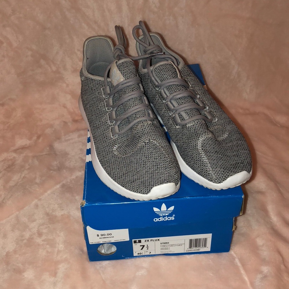 Gray Adidas sneakers